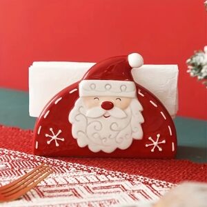 Festive Red Santa Napkin Holder